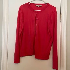 Pink cardigan by Loft. Size L